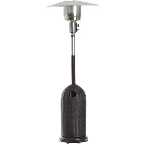 Outsunny 13kw Free Standing Patio Gas Heater Outdoor W Rattan