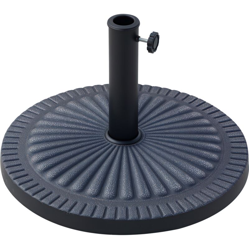 Outsunny 14kg Garden Parasol Base, Round Resin Sun Umbrella Base, Bronze