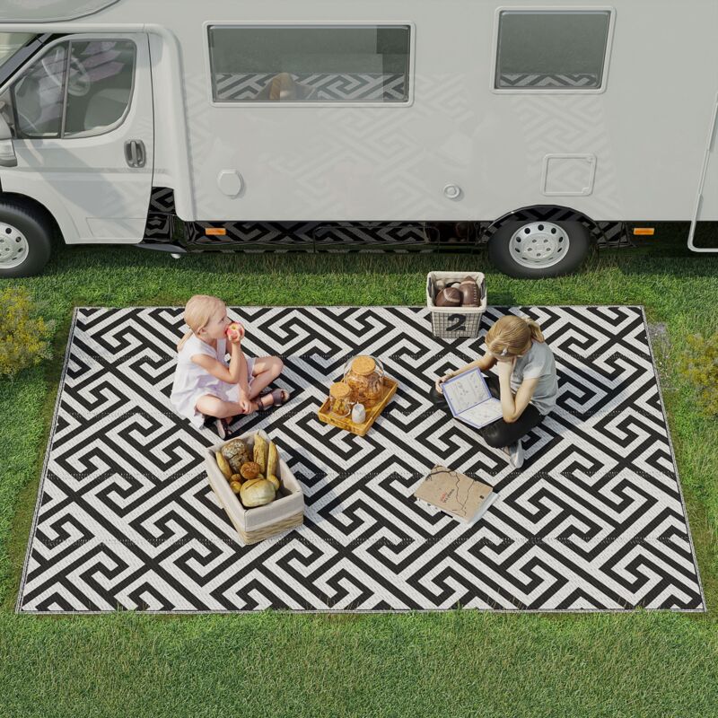 Outsunny - 182x274cm Reversible Outdoor Rug Portable Plastic Straw rv Camping Mat
