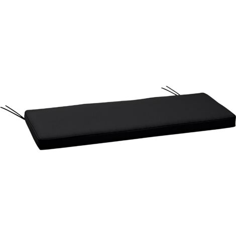 Outsunny 2-Seater Bench Cushion Polyester Cover Seat Pad Replacement Black