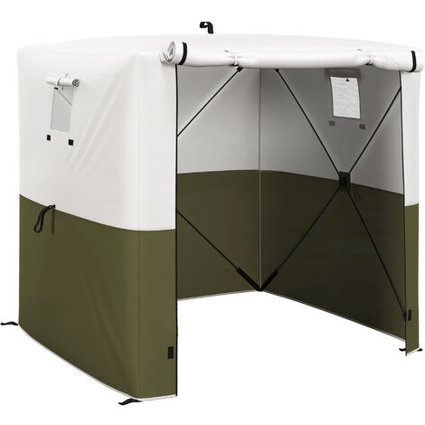 Outsunny 2 x 2m Pop Up Gazebo with Sides Easy up Party Tent with Carry Bag Green