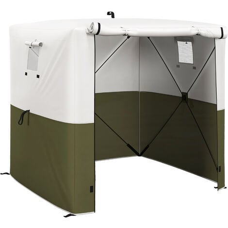 Outsunny 2 x 2m Pop Up Gazebo with Sides Easy up Party Tent with Carry Bag Green