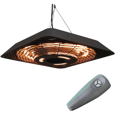 Outsunny 2000W Patio Electric Hanging Ceiling Heater Halogen Remote Aluminium