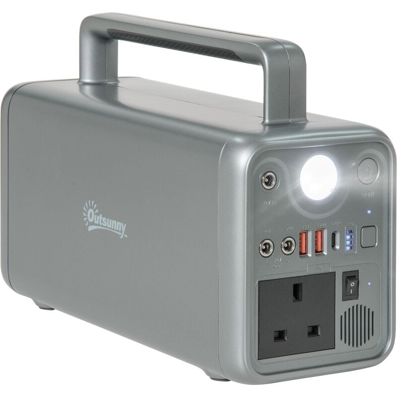 Outsunny - 230.4Wh Portable Power Station with ac Outlets usb/pd/car Ports - Grey