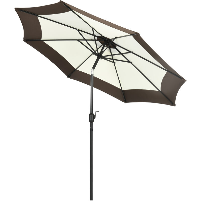 2.7m Garden Parasol Umbrella with 8 Metal Ribs - Outsunny