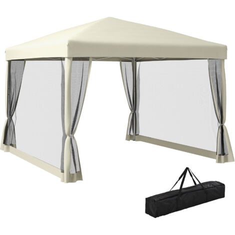 Outsunny 2.97 x 2.97m Gazebo Canopy Pop Up Tent Mesh Screen Garden Shade Mesh