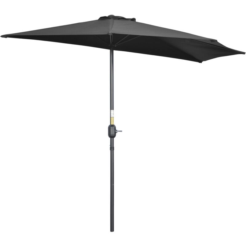 2.7m Garden Half Parasol - Outsunny