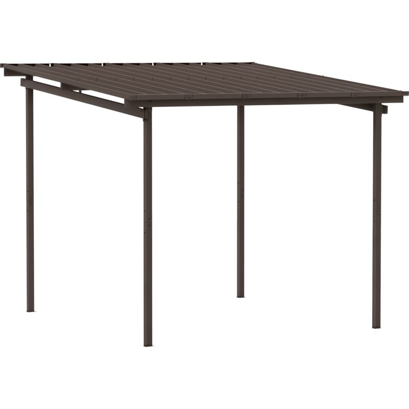 Outsunny 3 x 3(m) Waterproof Metal Pergola Easy to Assemble Lean to Pergola