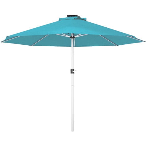 Outsunny 3(m) Solar Powered Garden Parasol with Lights