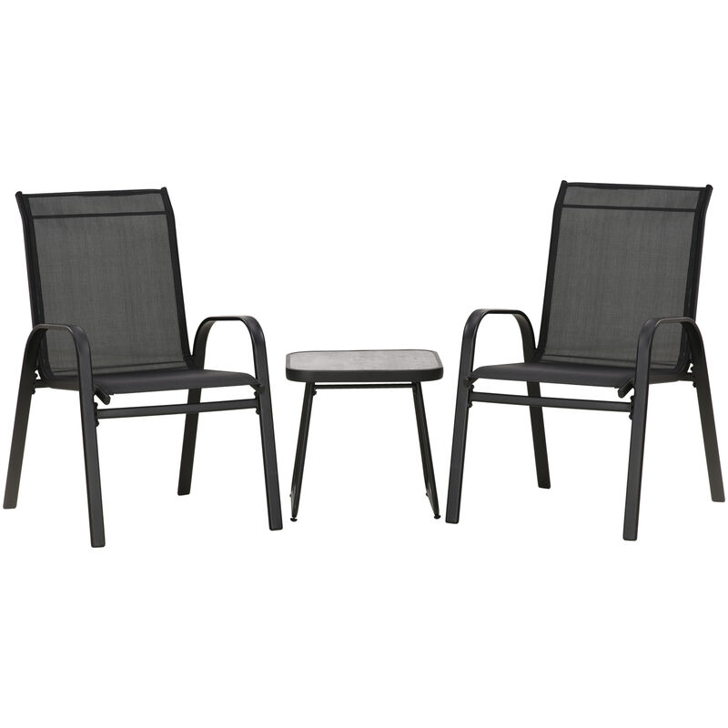 3 Pieces Outdoor Bistro Set - Outsunny