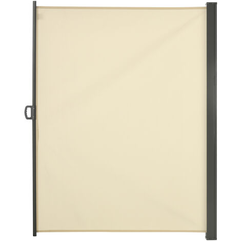 Outsunny 3x1.6M/3x1.8M/3x2M Retractable Side Awning Screen Fence Patio Privacy Divider 3x2M