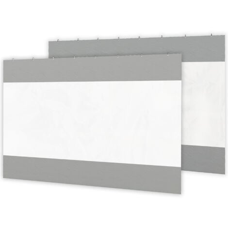 Outsunny 3x2m Side Panels with Large Window, for 3(m) Long Pergola Grey