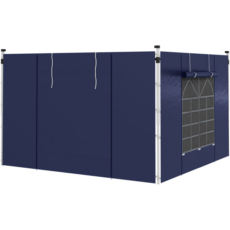 Outsunny - 3x3(m) or 3x6m Pop Up Gazebo Side Panels Replacement, 2 Pack Blue