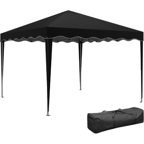 Outsunny 3x3(m) Pop Up Gazebo Marquee Tent for Garden w/ Carry Bag Black