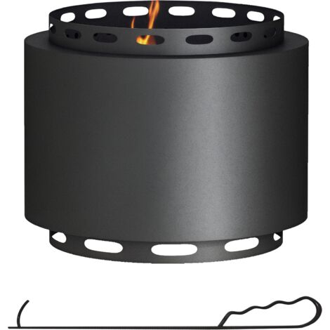 Outsunny 48.5cm Smokeless Wood Burning Firepit Black