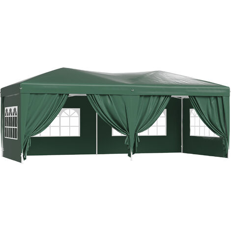 Outsunny 6 x 3m Garden Waterproof Pop Up Gazebo Marquee w/ Storage Bag