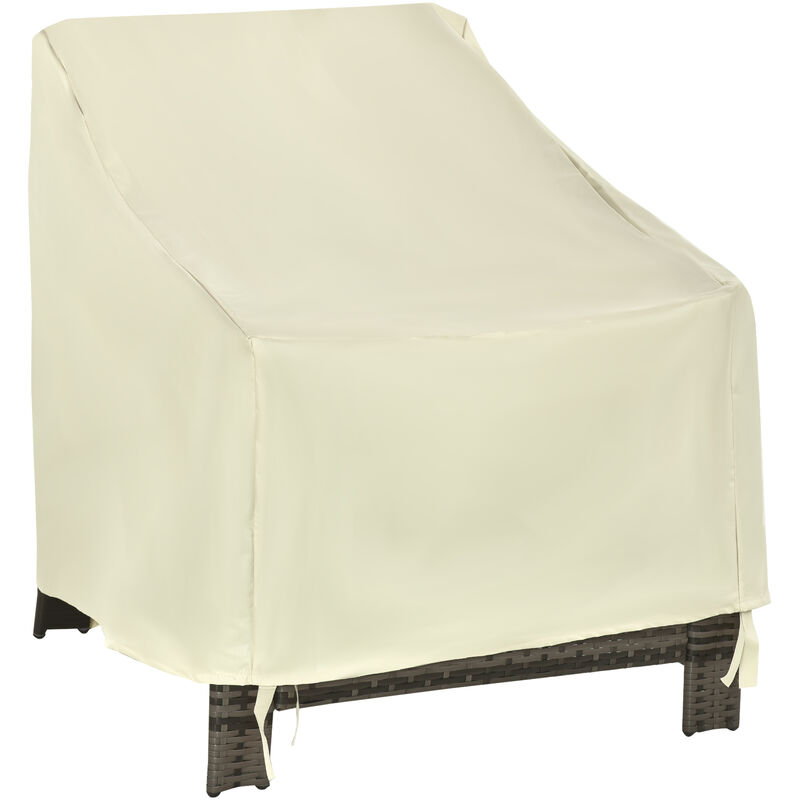 600D Oxford Cloth Furniture Cover Single Chair Garden Patio Outdoor Protector Waterproof 68Lx87Wx44-77Hcm - Outsunny