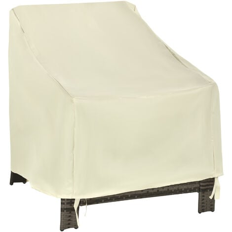 Outsunny 600D Oxford Cloth Furniture Cover Single Chair Garden Patio Outdoor Protector Waterproof 68Lx87Wx44-77Hcm