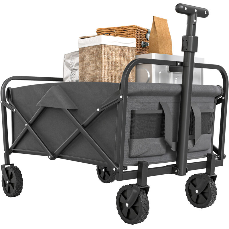 Outsunny - 62L Festival Trolley, 120kg Heavy Duty Folding Trolley Cart, Grey