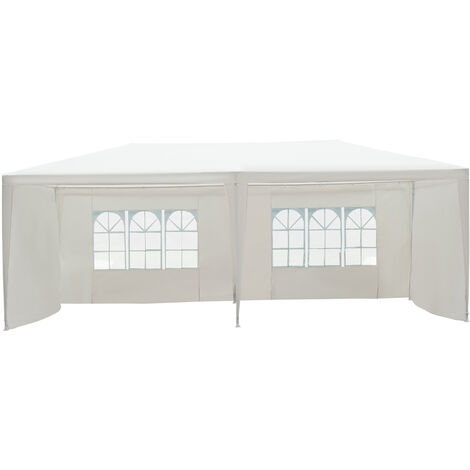 Outsunny 6m x 3m Garden Gazebo Marquee Canopy Party Tent Canopy Patio White