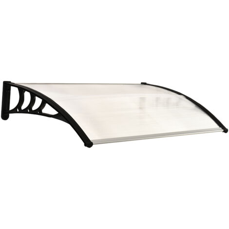 Outsunny 75x120cm Pensilina Tettoia per Balcone Porta e Finestra
