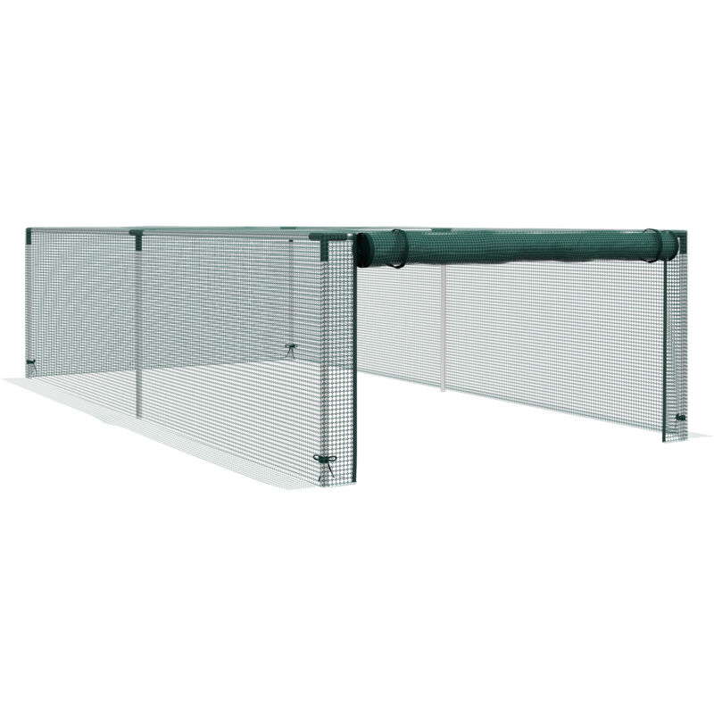 Outsunny - 8' x 4' Plant Protection Tent Crop Cage with Door, Green