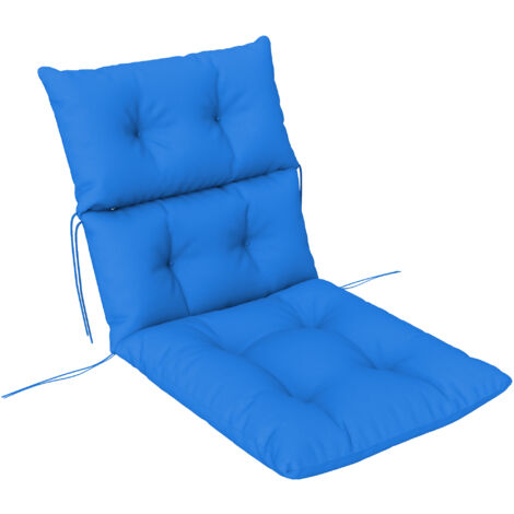 Outsunny Adirondack Chair Cushion Rocking Chair Cushion w/ Ties, Blue