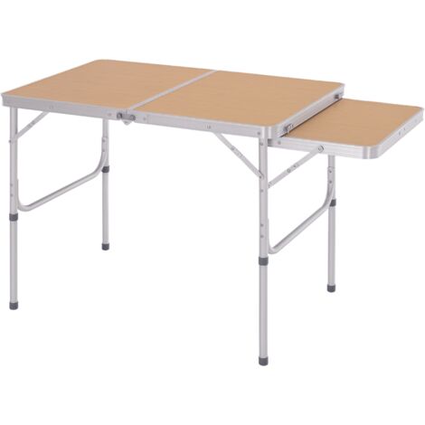 Outsunny Aluminium Picnic Table w/Side Desktop Outdoor BBQ Party Portable 90cm(3ft)