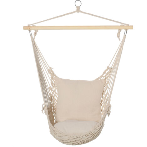 Outsunny Amaca da Giardino in Corda Shabby Chic per Interni ed Esterni