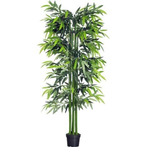 Outsunny Artificial Bamboo Tree Plant Greenary for Home or Office In a Pot 1.8M