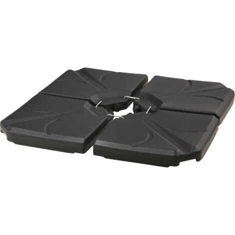 Outsunny Base per Ombrellone 4 Pezzi stabile in HDPE Nero