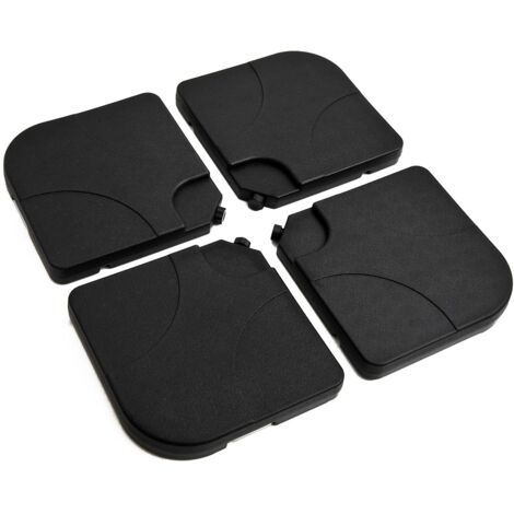Outsunny Base per Ombrellone da Giardino, Set 4 pezzi, in Plastica, 50×50×7.5cm