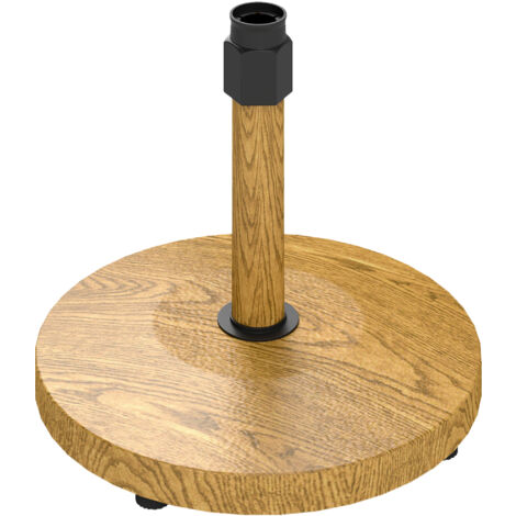 Outsunny Base per Ombrellone in Metallo e Cemento Ø48x44cm Color Legno