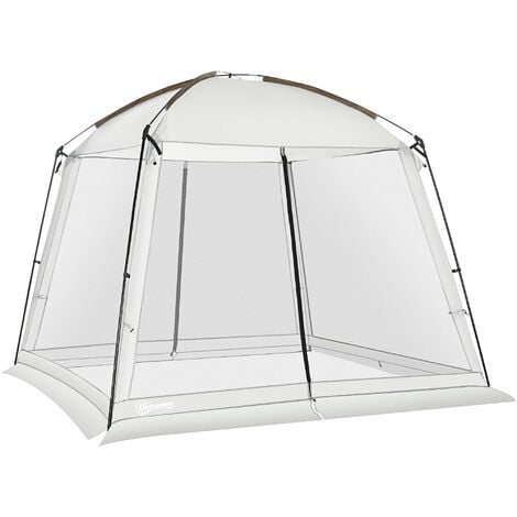 Outsunny® Carpa Evento Tienda de Fiesta Gazebo 3.5x3.5m Toldo Abierto para  Eventos Camping Impermeable Protección UV