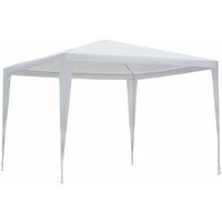 Outsunny Carpa Impermeable Blanco Acero Oxford 3x3m