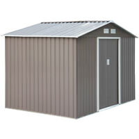 Outsunny Caseta de Jardín Tipo Cobertizo Metálico para Almacenamiento de Herramientas 277x191x192cm Acero 3 Colores Opcionales