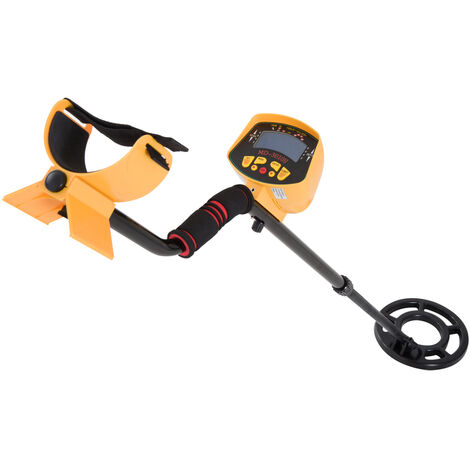 Outsunny – Détecteur de métaux électrique haute sensibilité – Écran LCD – Tige télescopique ajustable 102-130 cm – Bobine étanche 20 cm