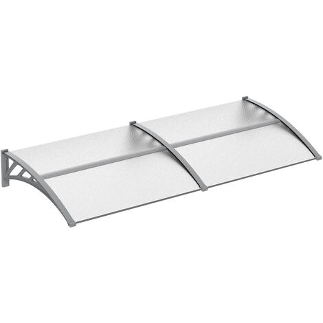 Outsunny Door Canopy Awning Outdoor Window Rain Shelter for Door 196 x 75cm Clear