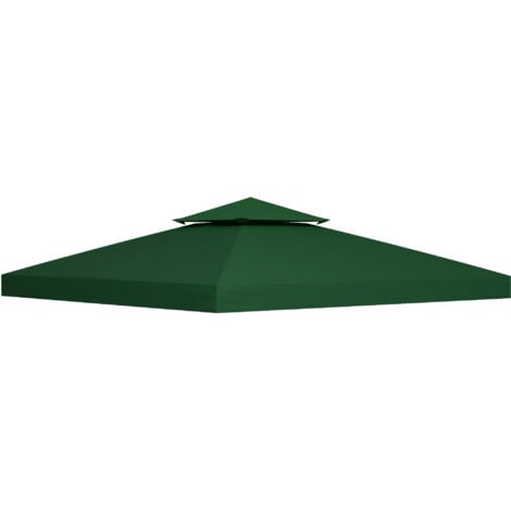 Outsunny Ersatzdach für Pavillon 3x3m wasserabweisend Pavillondach für Metallpavillon Pavillon Ersatzdach Gartenpavillon Partyzelt Gartenzelt Polyester Dunkelgrün