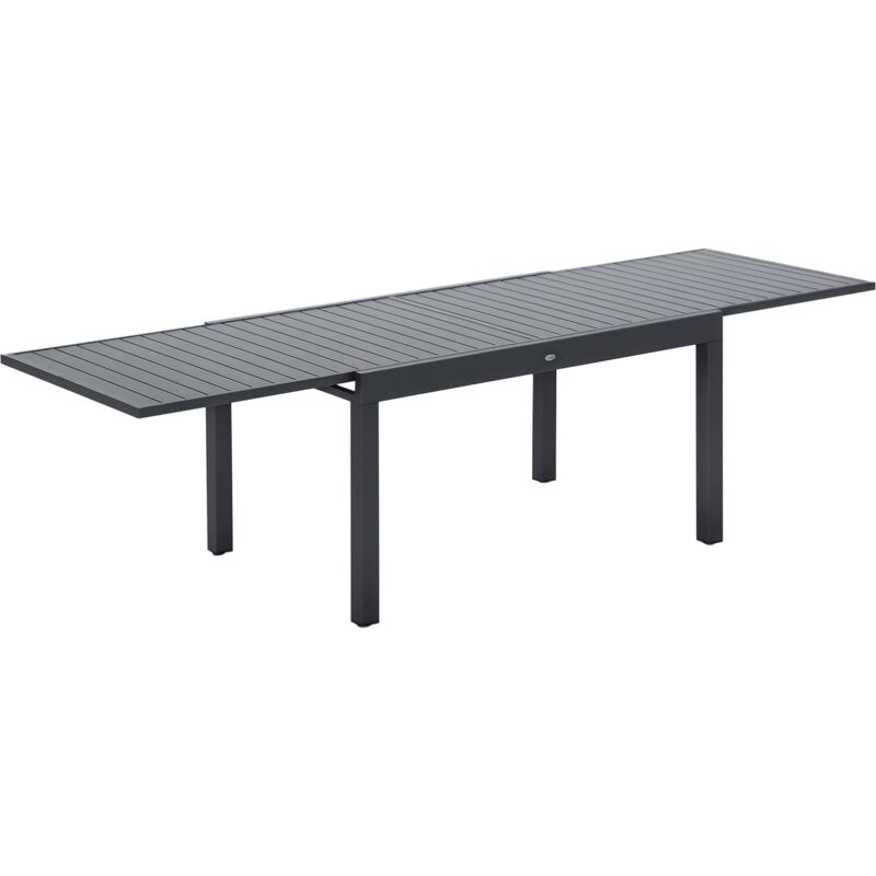 Extendable Garden Table 10 Seater for Lawn Balcony and Backyard Grey - Outsunny