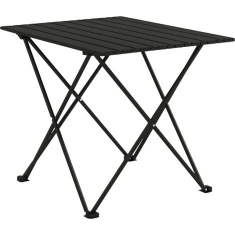 Outsunny Folding Camping Table for Outdoor Camping, Picnic, Hiking, Black