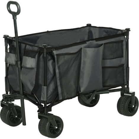 AESRAOU Beach Fishing Cart with Big Rugged Wheels for Sand Heavy