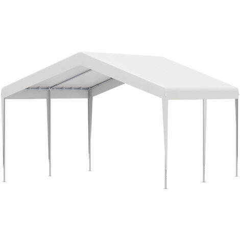 Outsunny Garage Portatile 4x4m con Tettoia per Macchine Barche Feste