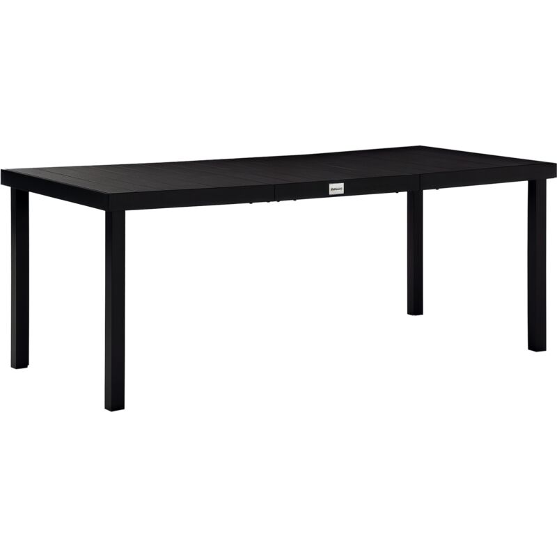 Outsunny Garden Dining Table for 8, Aluminium Frame for Patio, Black
