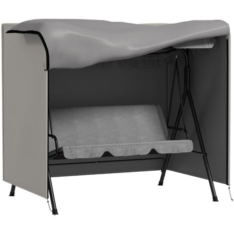 Outsunny Garden Furniture Protector Patio Swing Chair Cover Light Grey