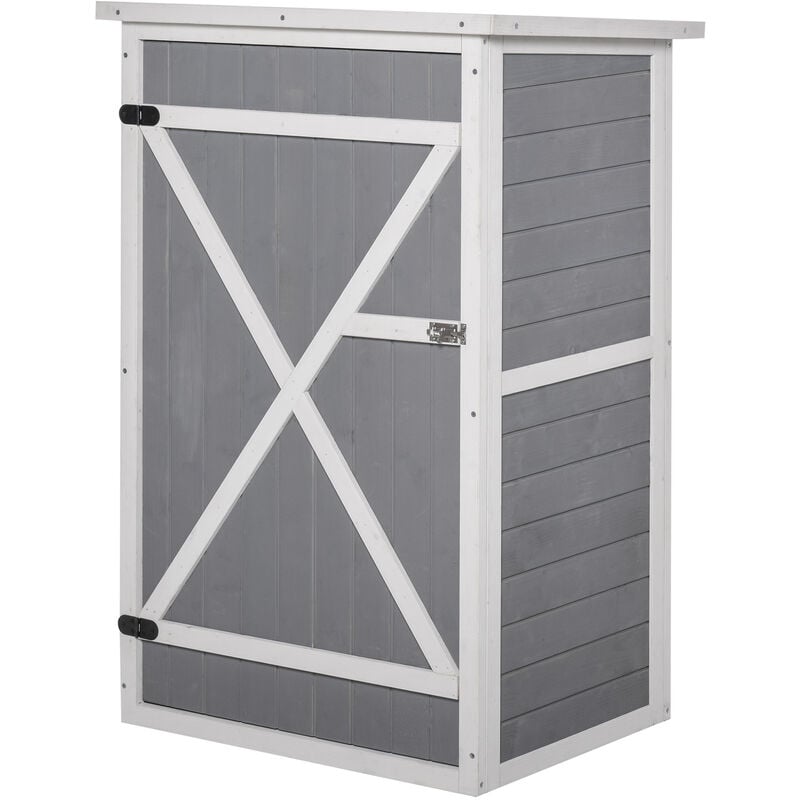 Outsunny - Garden Shed Outdoor Tool Storage w/ 2 Shelve Grey - Grey