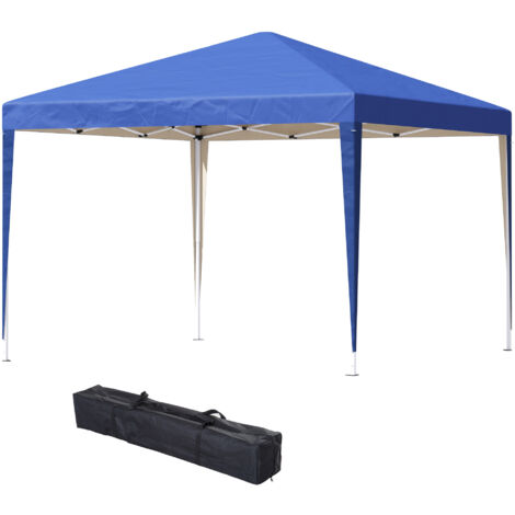 Outsunny Gazebo da Giardino in Acciaio e Tessuto Oxford Blu