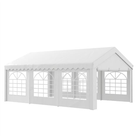 Outsunny Gazebo Marquee Party Tent Wedding Portable Garage Steel Frame Waterproof