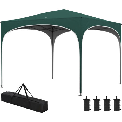 Outsunny Gazebo Pieghevole ad Altezza Regolabile con Borsa da Trasporto