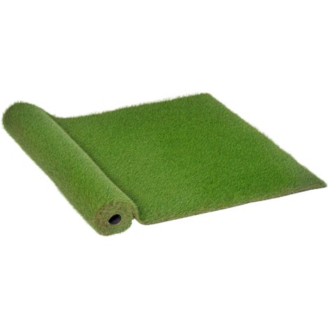 Outsunny – Gazon synthétique 3L x 1l m – Hauteur d'herbe 2,5 cm – Densité 6500 – Résistant aux intempéries et UV – Installation facile